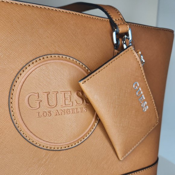 Guess Rothenberg Tote with Coin Purse, Color Cognac - NWT - Picture 3 of 8